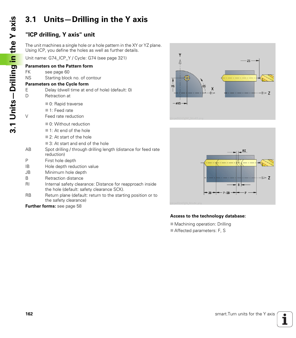 1 units—drilling in the y axis, Icp drilling, y axis" unit | HEIDENHAIN SW 548328-05 DIN Programming User Manual | Page 162 / 598