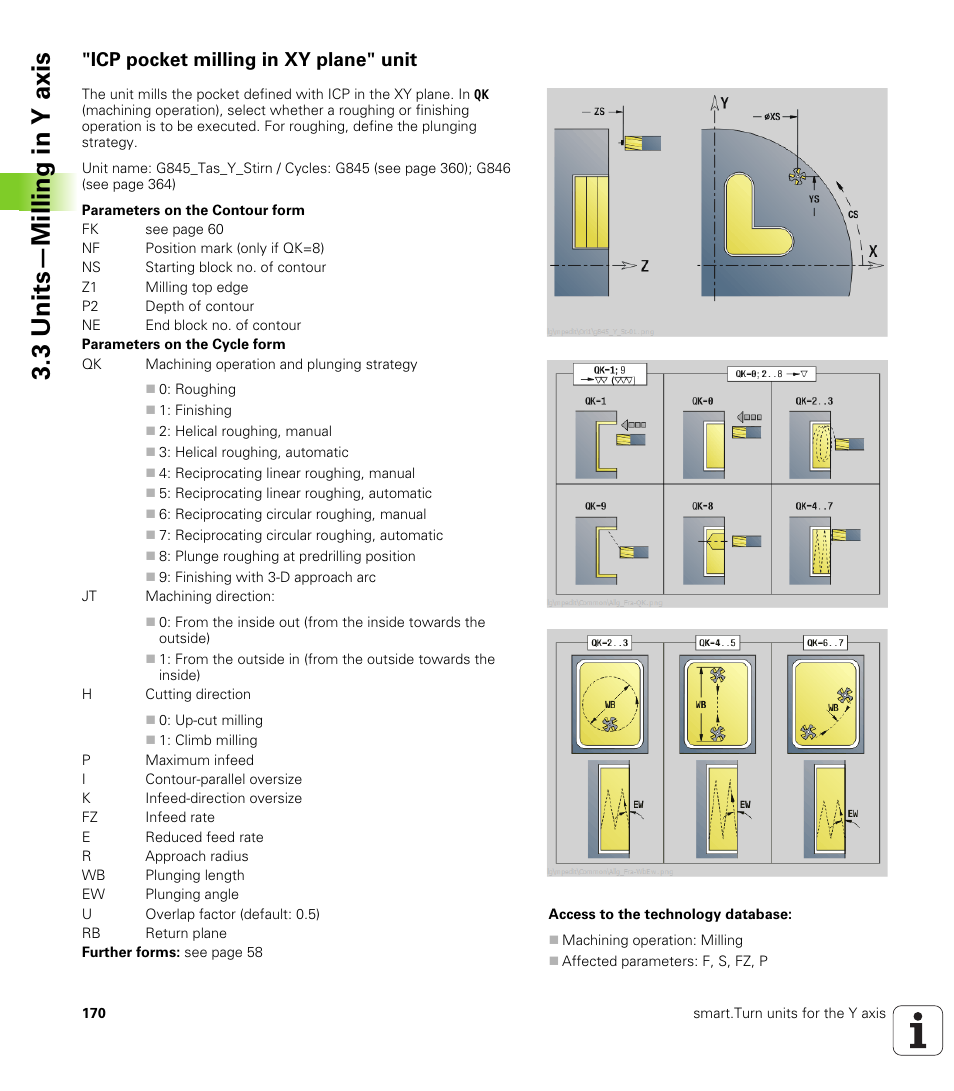 Icp pocket milling in xy plane" unit, 3 units—milling in y axis | HEIDENHAIN SW 548328-05 DIN Programming User Manual | Page 170 / 598