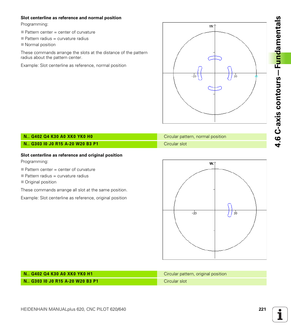 6 c-axis cont ours—f undamentals | HEIDENHAIN SW 548328-05 DIN Programming User Manual | Page 221 / 598