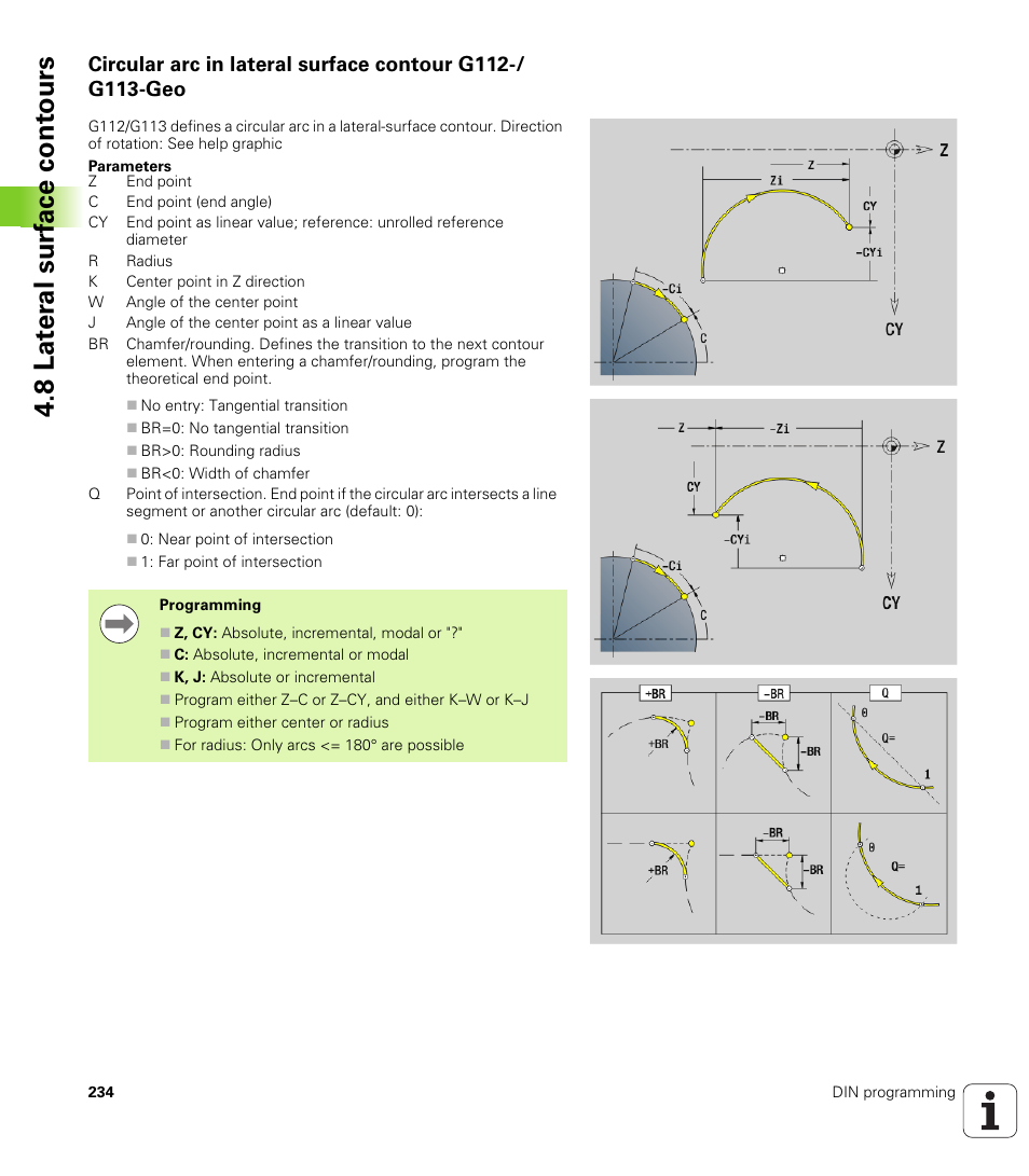 8 lat er al surf ace cont ours | HEIDENHAIN SW 548328-05 DIN Programming User Manual | Page 234 / 598