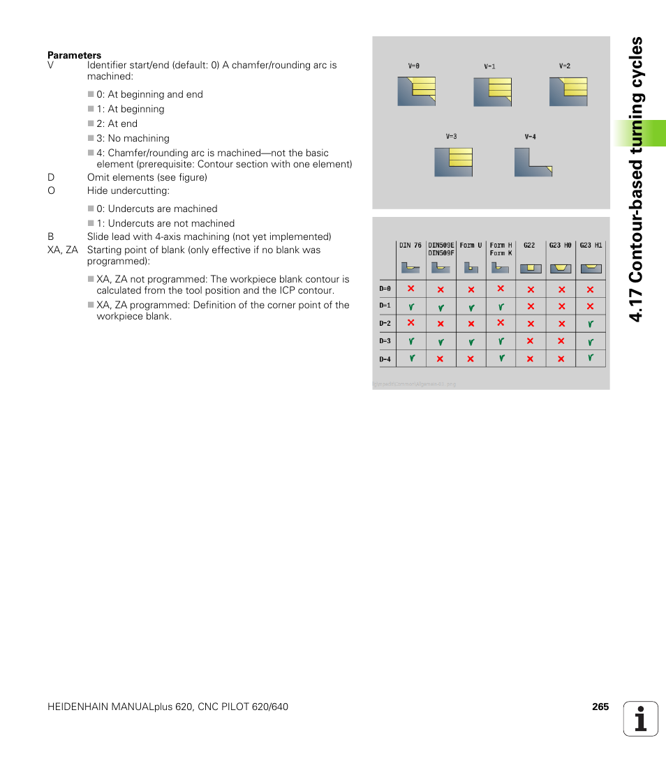 1 7 cont our -based t u rn ing cy cles | HEIDENHAIN SW 548328-05 DIN Programming User Manual | Page 265 / 598