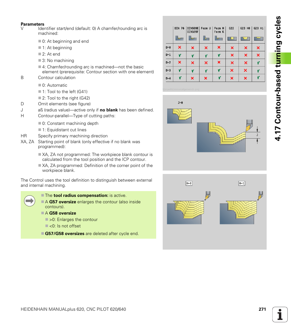 1 7 cont our -based t u rn ing cy cles | HEIDENHAIN SW 548328-05 DIN Programming User Manual | Page 271 / 598