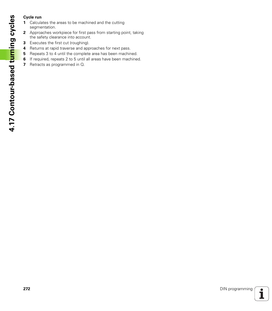 1 7 cont our -based t u rn ing cy cles | HEIDENHAIN SW 548328-05 DIN Programming User Manual | Page 272 / 598