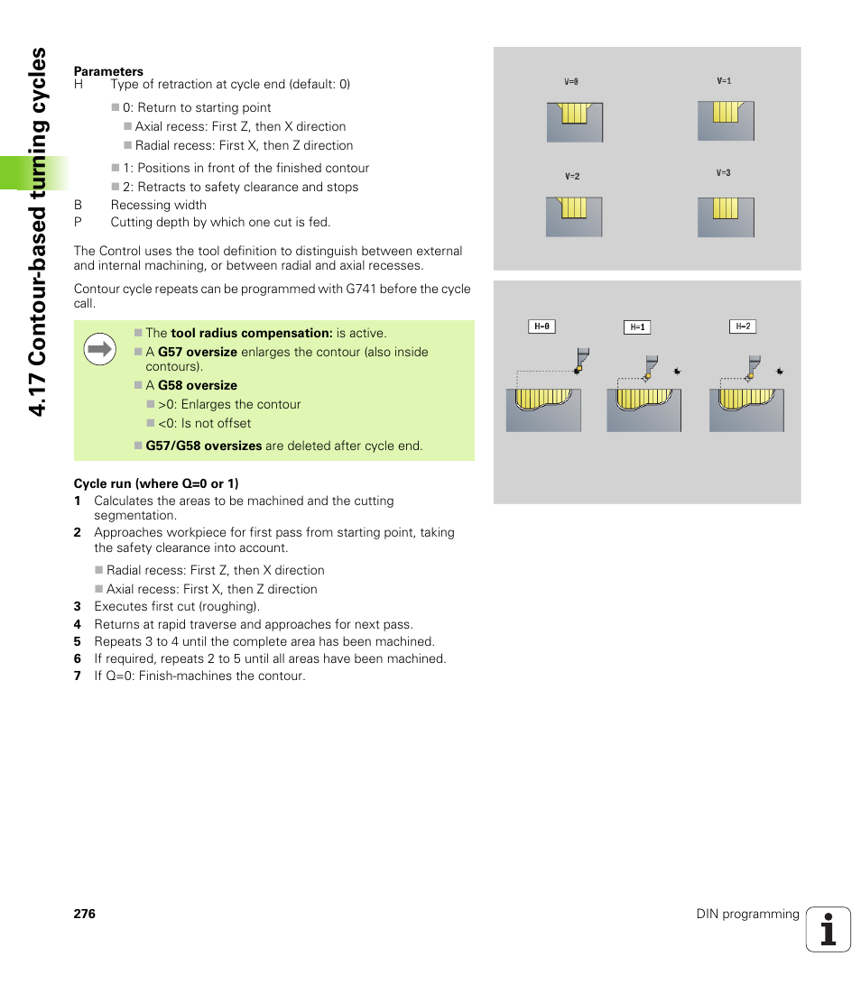 1 7 cont our -based t u rn ing cy cles | HEIDENHAIN SW 548328-05 DIN Programming User Manual | Page 276 / 598