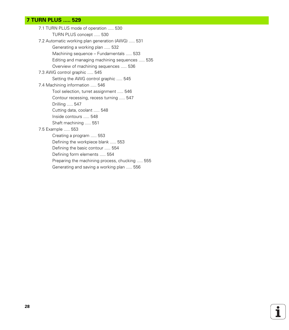 7 turn plus | HEIDENHAIN SW 548328-05 DIN Programming User Manual | Page 28 / 598