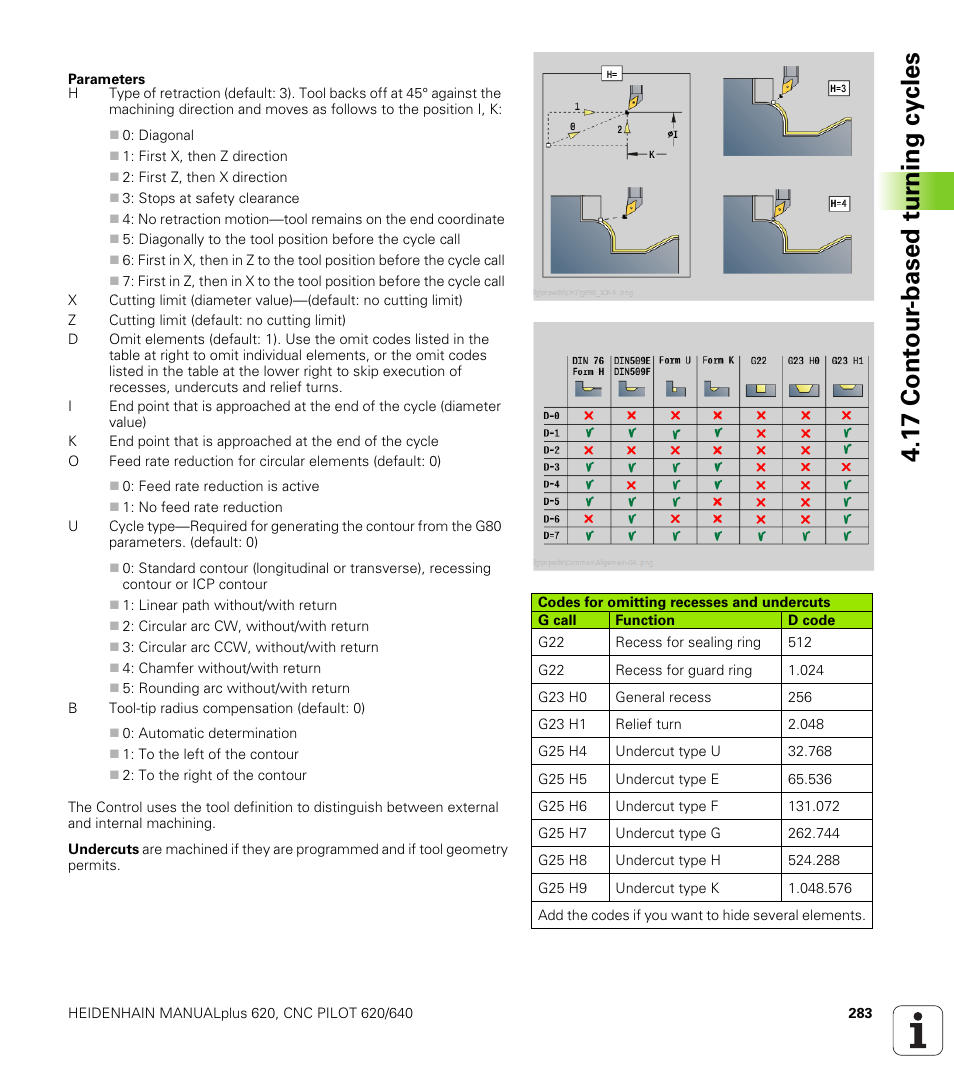 1 7 cont our -based t u rn ing cy cles | HEIDENHAIN SW 548328-05 DIN Programming User Manual | Page 283 / 598
