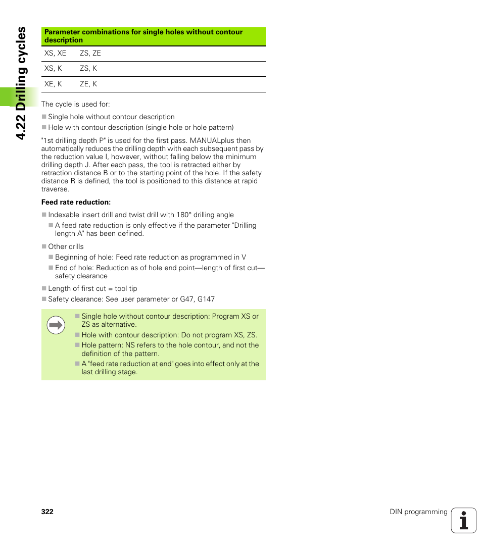 22 dr illing cy cles | HEIDENHAIN SW 548328-05 DIN Programming User Manual | Page 322 / 598