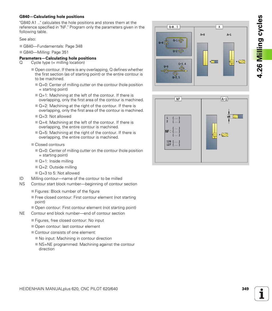 26 milling cy cles | HEIDENHAIN SW 548328-05 DIN Programming User Manual | Page 349 / 598