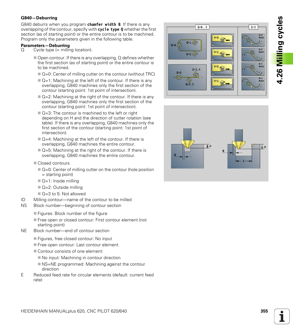 26 milling cy cles | HEIDENHAIN SW 548328-05 DIN Programming User Manual | Page 355 / 598