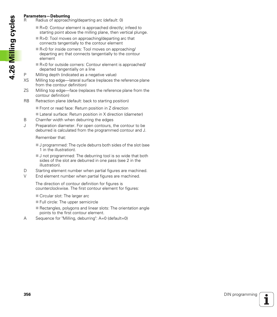 26 milling cy cles | HEIDENHAIN SW 548328-05 DIN Programming User Manual | Page 356 / 598