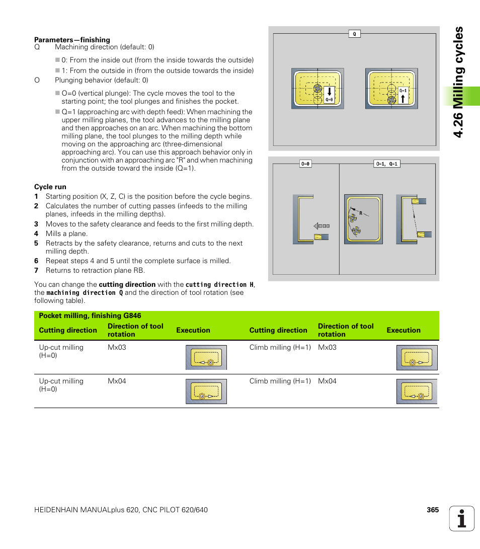 26 milling cy cles | HEIDENHAIN SW 548328-05 DIN Programming User Manual | Page 365 / 598