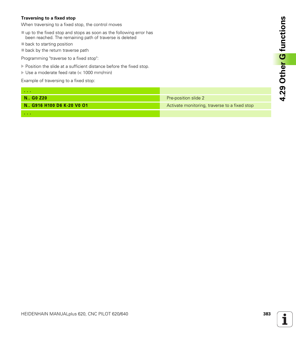 29 other g functions | HEIDENHAIN SW 548328-05 DIN Programming User Manual | Page 383 / 598