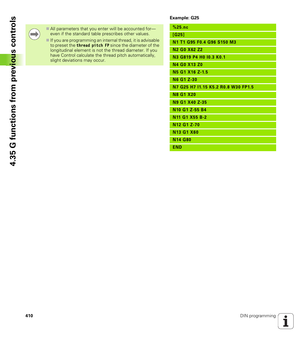 35 g functions fr om pr evious contr o ls | HEIDENHAIN SW 548328-05 DIN Programming User Manual | Page 410 / 598