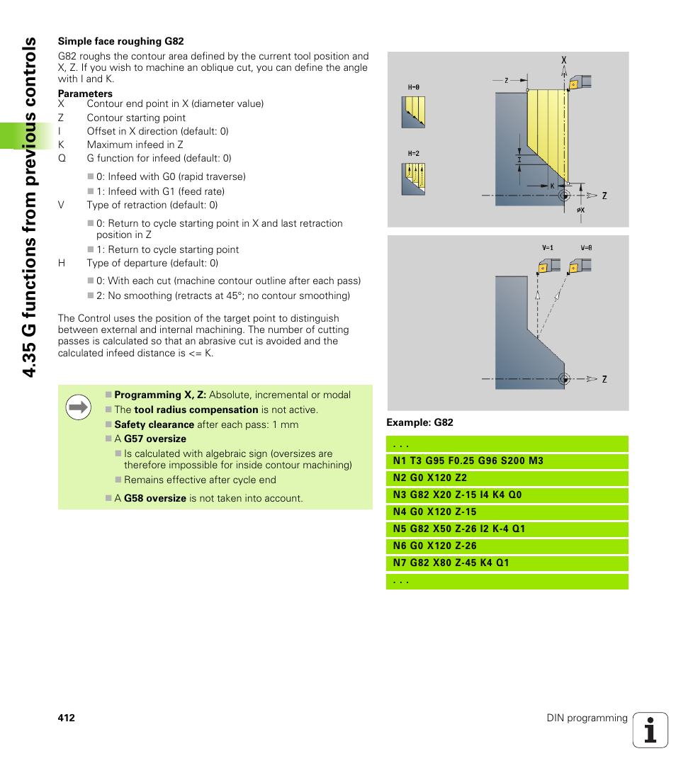 35 g functions fr om pr evious contr o ls | HEIDENHAIN SW 548328-05 DIN Programming User Manual | Page 412 / 598