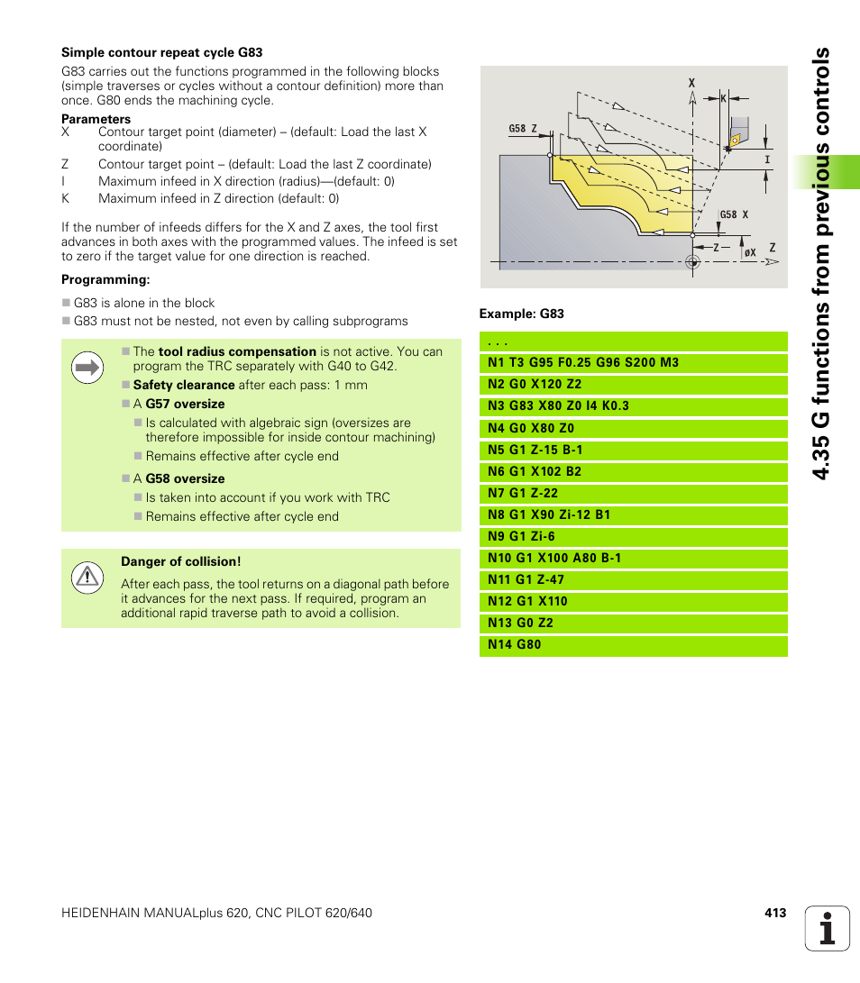 35 g functions fr om pr evious contr o ls | HEIDENHAIN SW 548328-05 DIN Programming User Manual | Page 413 / 598