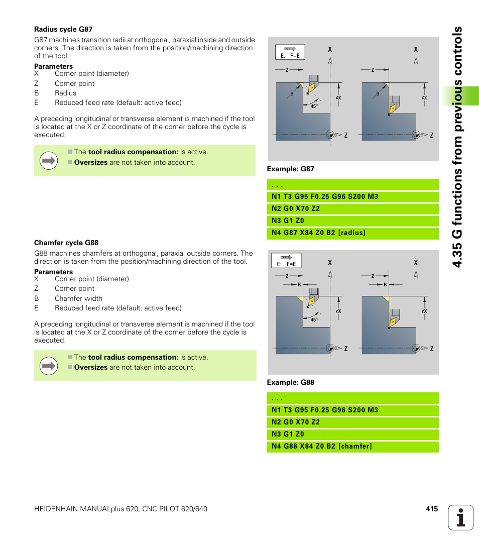 35 g functions fr om pr evious contr o ls | HEIDENHAIN SW 548328-05 DIN Programming User Manual | Page 415 / 598