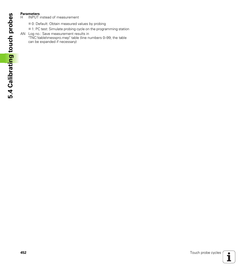 4 calibr a ting t ouc h pr obes | HEIDENHAIN SW 548328-05 DIN Programming User Manual | Page 452 / 598