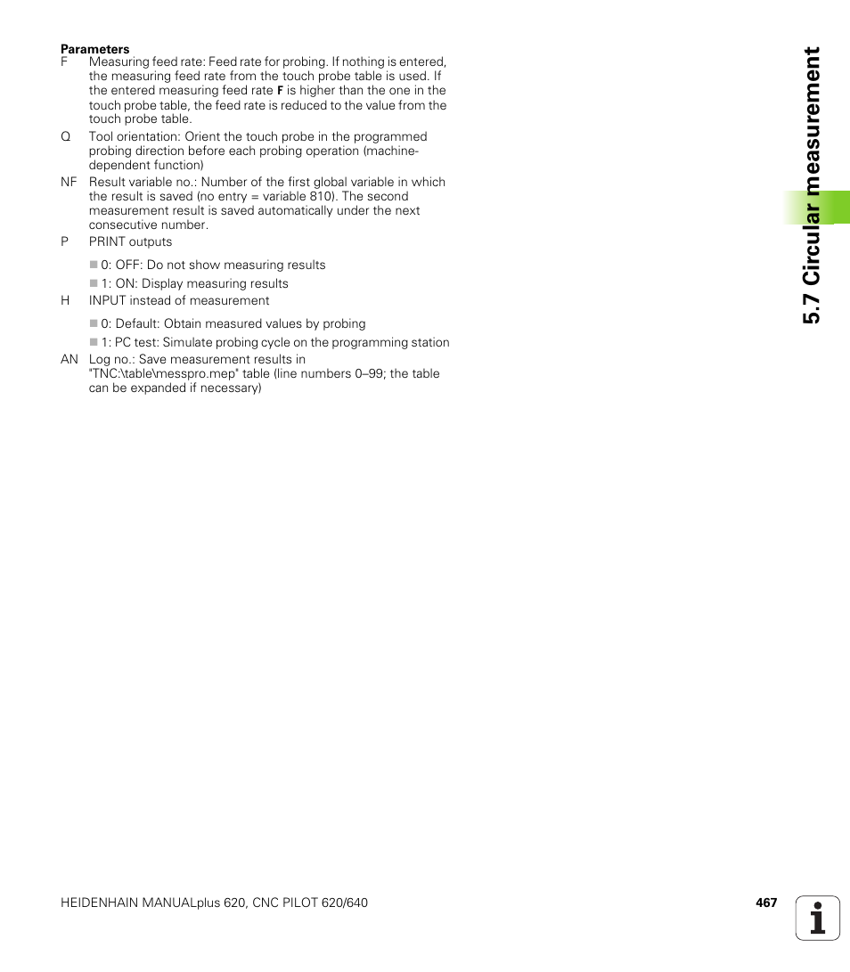 7 cir c ular measur ement | HEIDENHAIN SW 548328-05 DIN Programming User Manual | Page 467 / 598