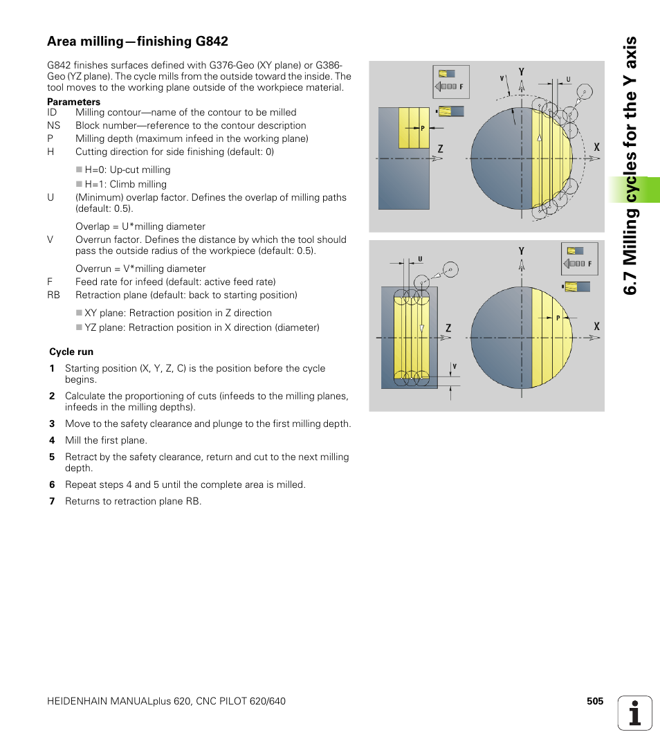 Area milling—finishing g842 | HEIDENHAIN SW 548328-05 DIN Programming User Manual | Page 505 / 598