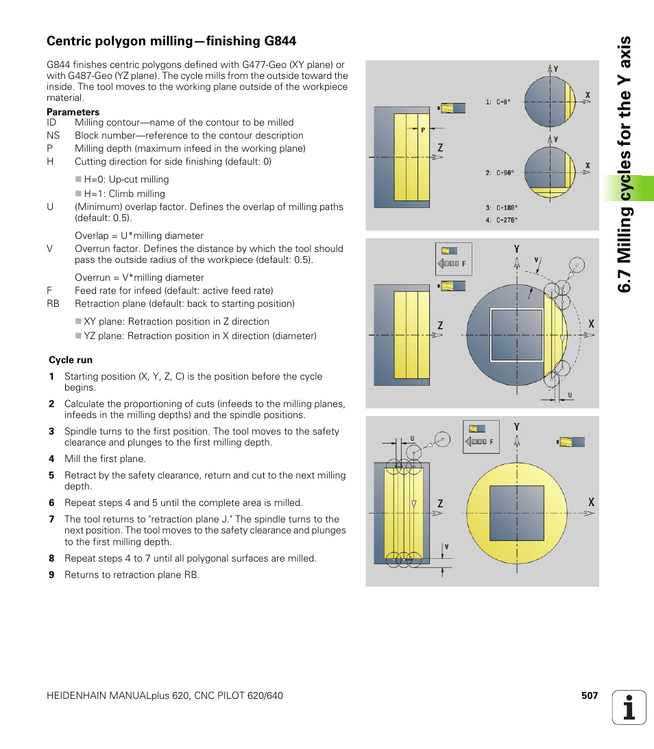 Centric polygon milling—finishing g844 | HEIDENHAIN SW 548328-05 DIN Programming User Manual | Page 507 / 598