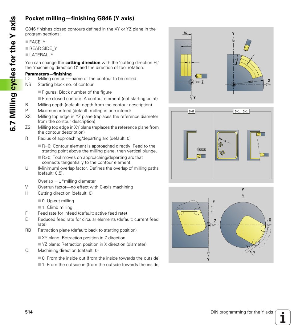 Pocket milling—finishing g846 (y axis) | HEIDENHAIN SW 548328-05 DIN Programming User Manual | Page 514 / 598