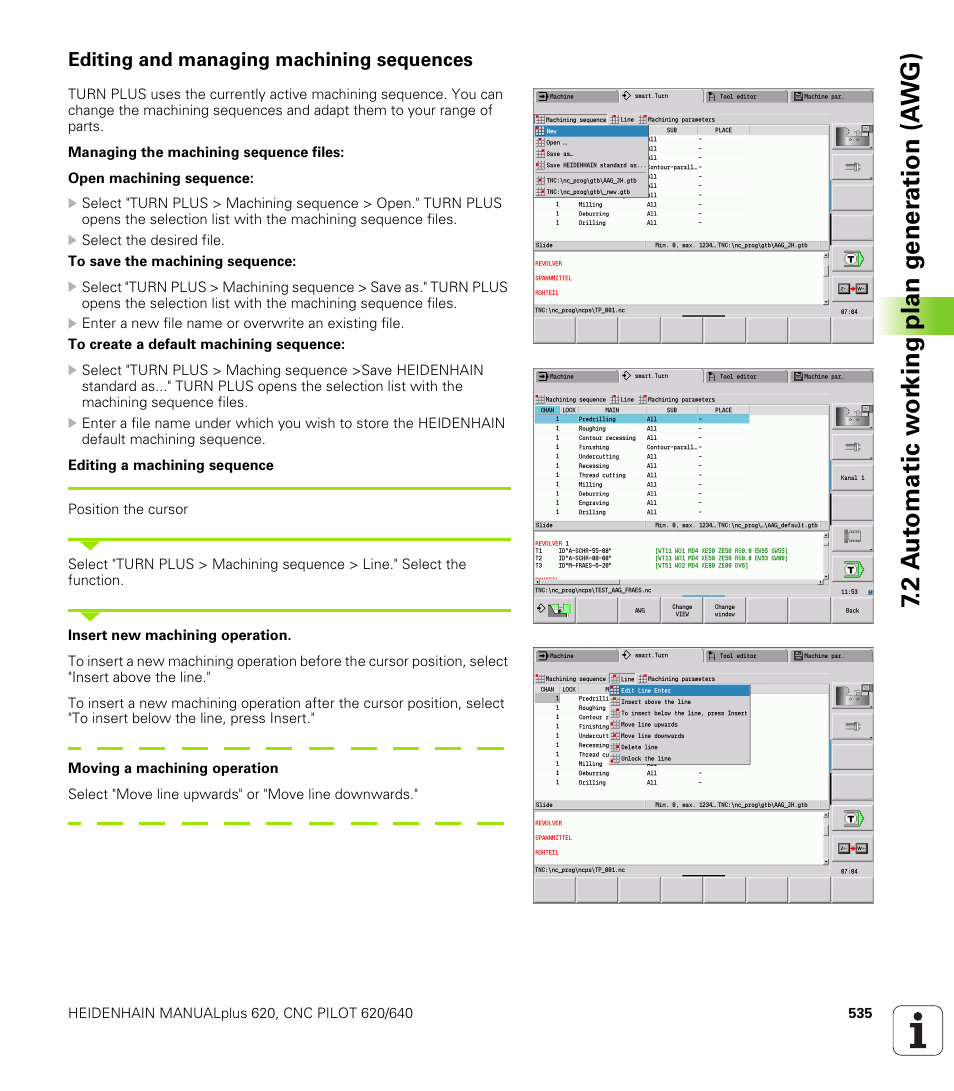 Editing and managing machining sequences | HEIDENHAIN SW 548328-05 DIN Programming User Manual | Page 535 / 598