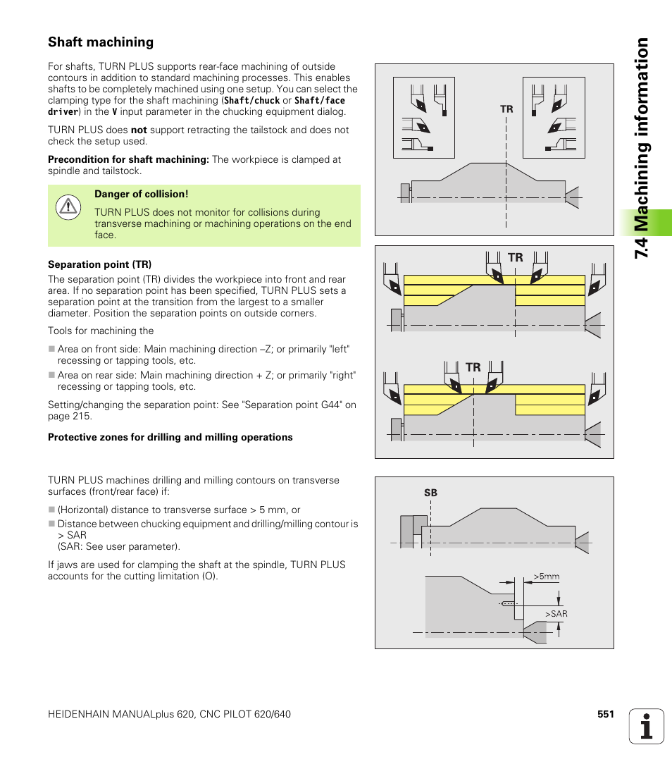 Shaft machining, 4 mac h ining inf o rm ation | HEIDENHAIN SW 548328-05 DIN Programming User Manual | Page 551 / 598