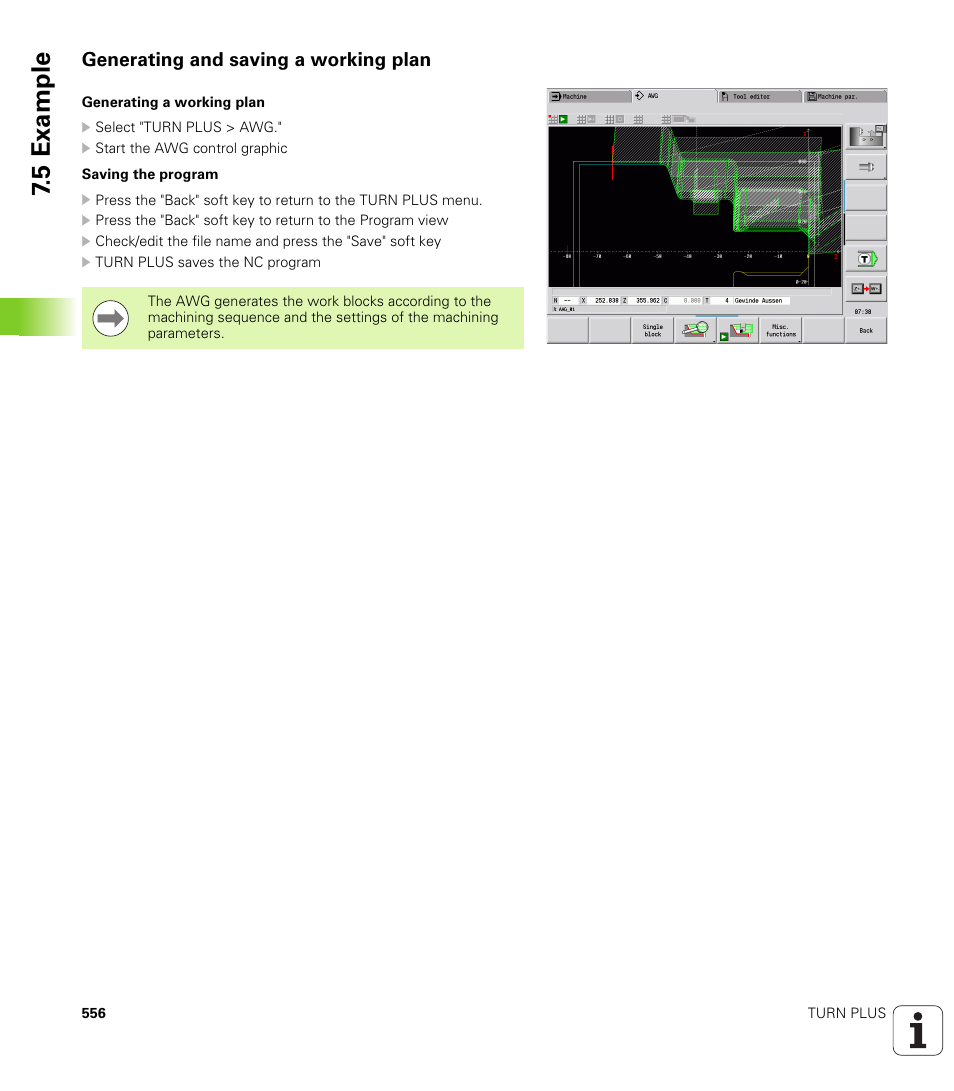 Generating and saving a working plan, 5 example | HEIDENHAIN SW 548328-05 DIN Programming User Manual | Page 556 / 598