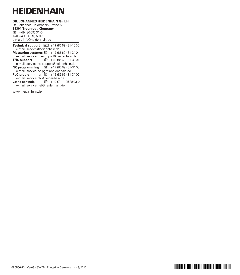 HEIDENHAIN SW 548328-05 DIN Programming User Manual | Page 598 / 598