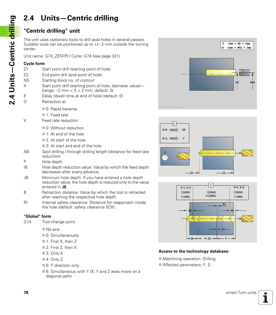 4 units—centric drilling, Centric drilling" unit | HEIDENHAIN SW 548328-05 DIN Programming User Manual | Page 78 / 598