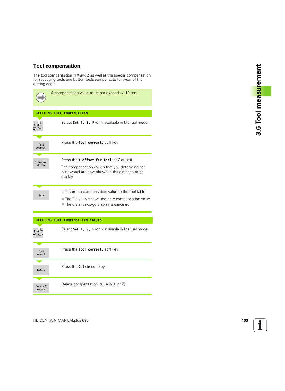 Tool compensation, 6 t o ol measur ement | HEIDENHAIN SW 54843x-02 User Manual | Page 103 / 619