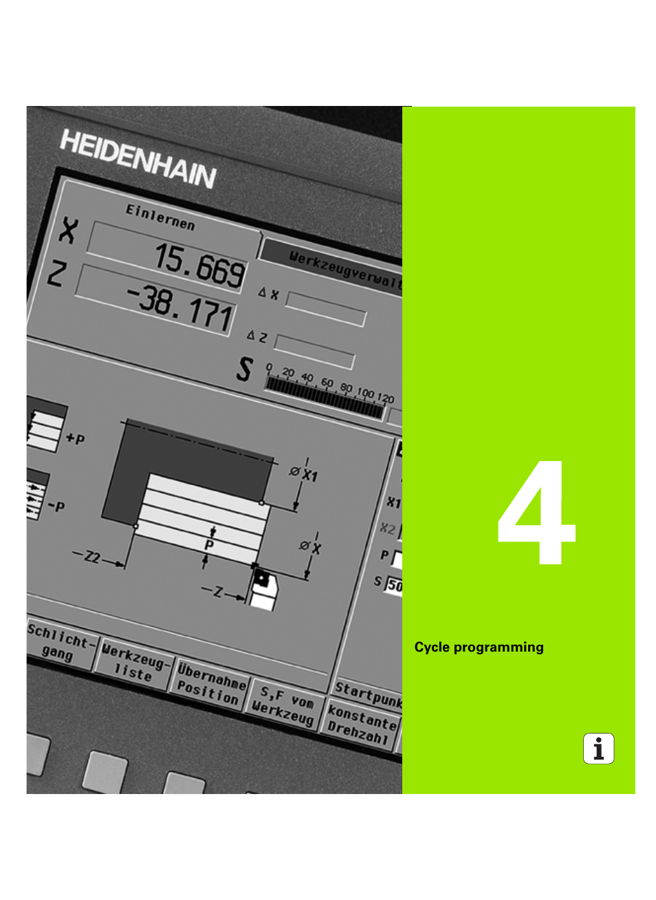Cycle programming, 4 cycle programming | HEIDENHAIN SW 54843x-02 User Manual | Page 121 / 619