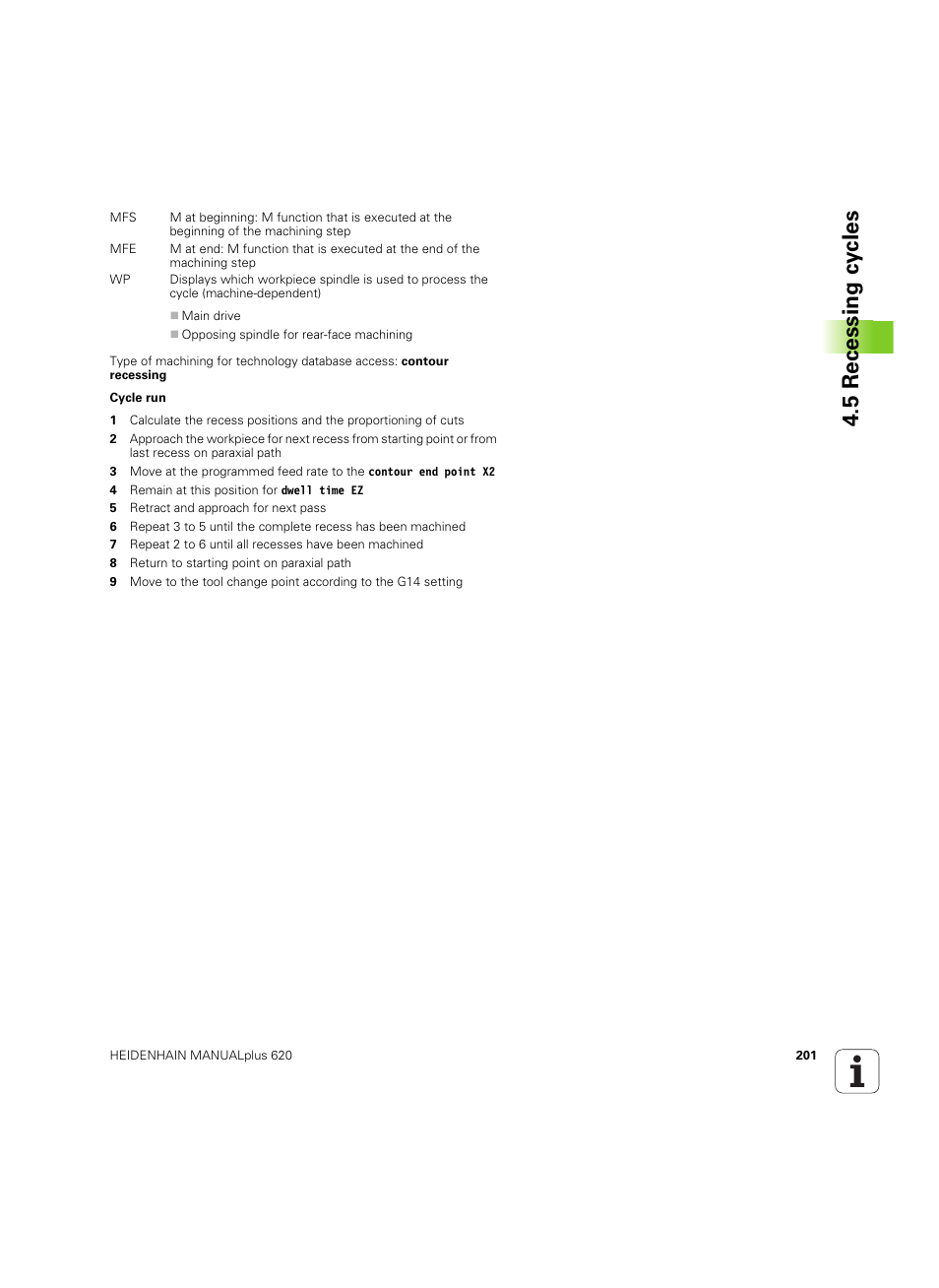 5 recessing cy cles | HEIDENHAIN SW 54843x-02 User Manual | Page 201 / 619