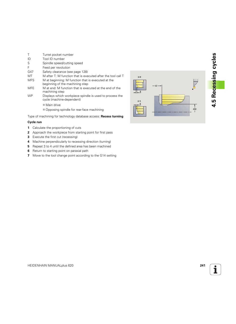 5 recessing cy cles | HEIDENHAIN SW 54843x-02 User Manual | Page 241 / 619