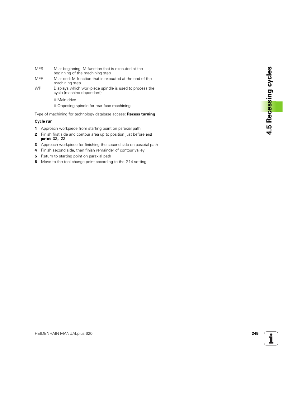 5 recessing cy cles | HEIDENHAIN SW 54843x-02 User Manual | Page 245 / 619