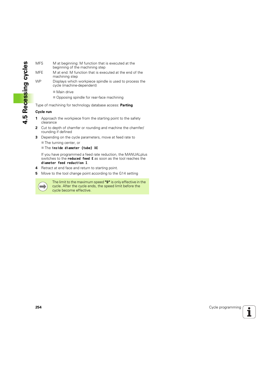 5 recessing cy cles | HEIDENHAIN SW 54843x-02 User Manual | Page 254 / 619