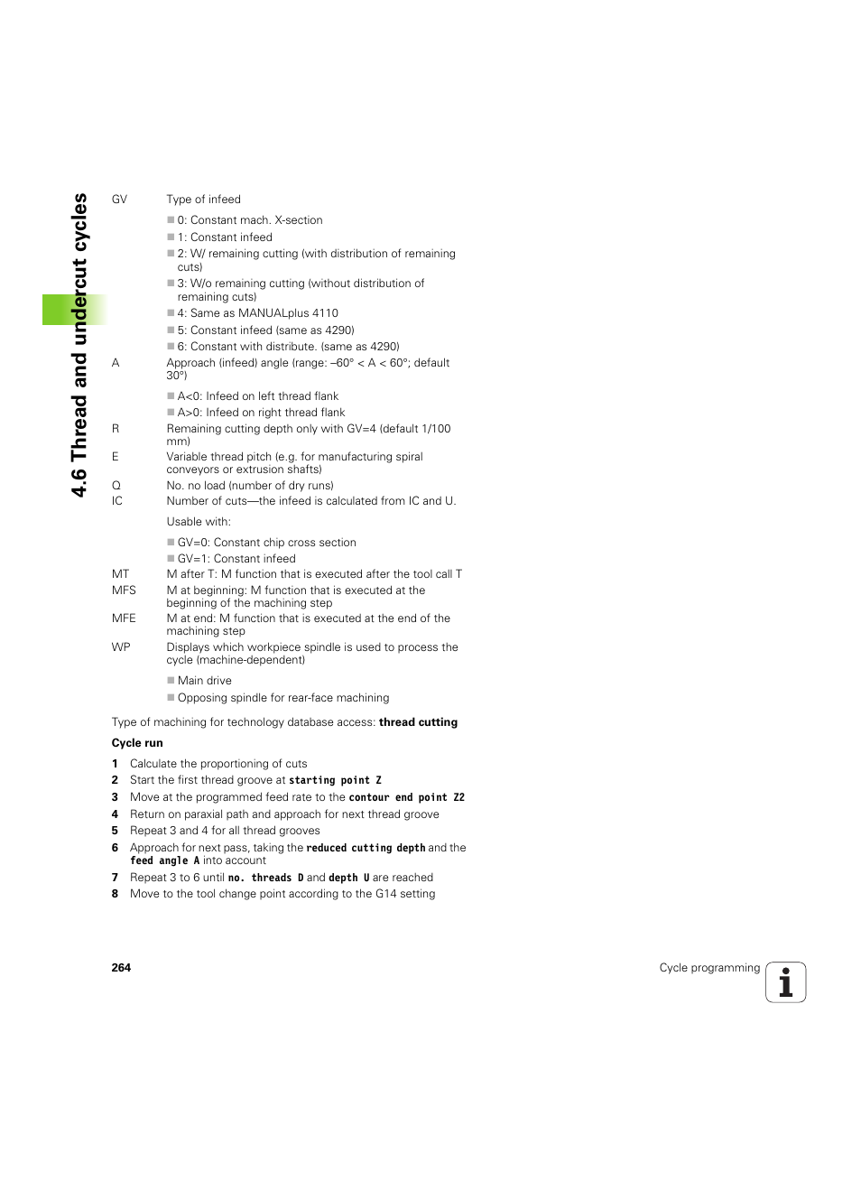6 thr ead and under c ut cy cles | HEIDENHAIN SW 54843x-02 User Manual | Page 264 / 619
