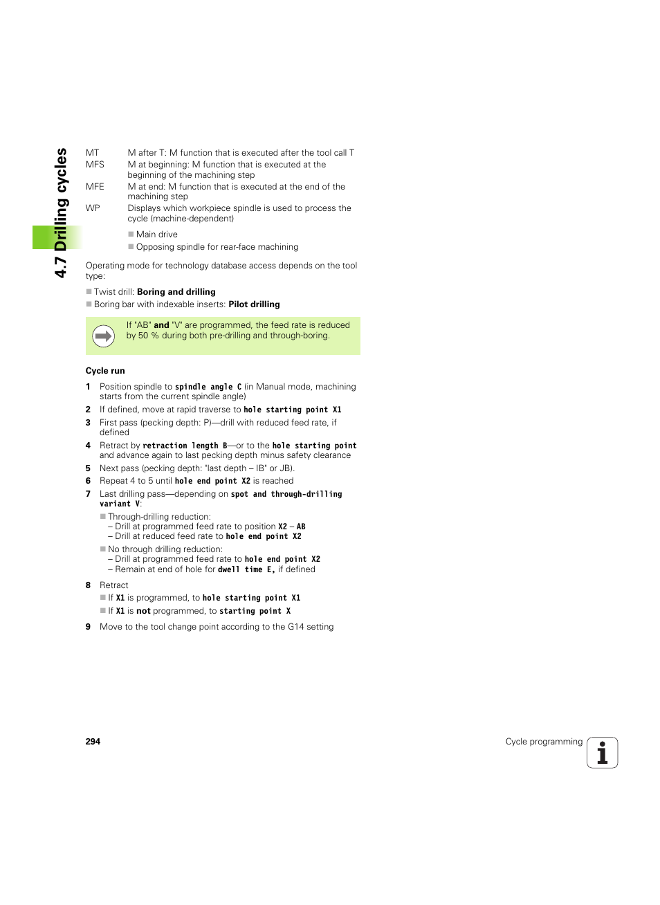 7 dr illing cy cles | HEIDENHAIN SW 54843x-02 User Manual | Page 294 / 619