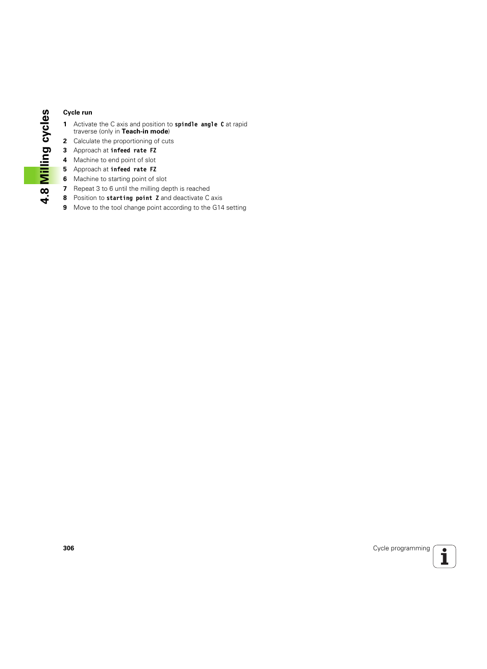 8 milling cy cles | HEIDENHAIN SW 54843x-02 User Manual | Page 306 / 619