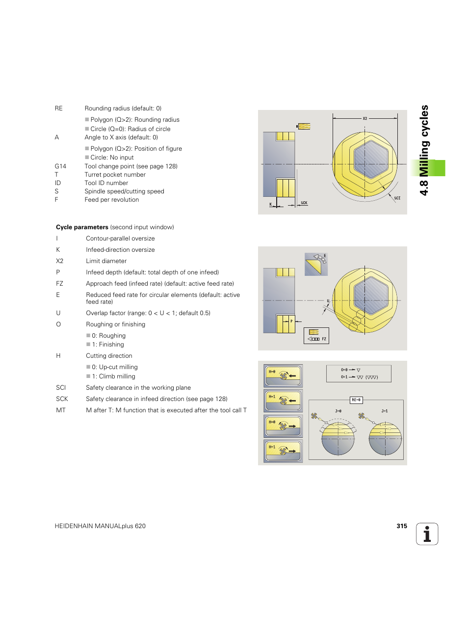 8 milling cy cles | HEIDENHAIN SW 54843x-02 User Manual | Page 315 / 619