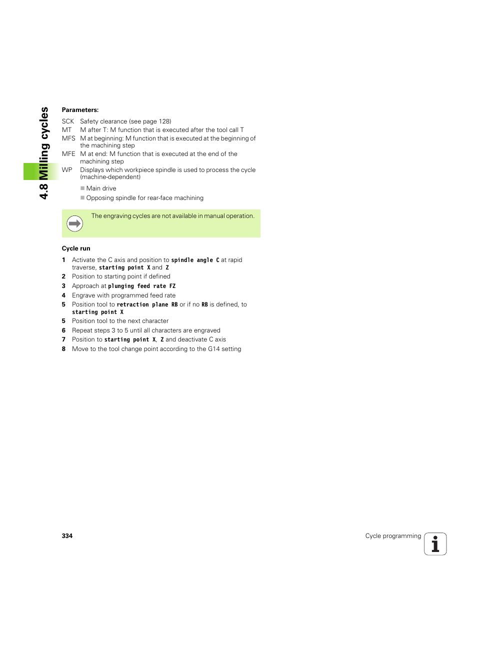 8 milling cy cles | HEIDENHAIN SW 54843x-02 User Manual | Page 334 / 619