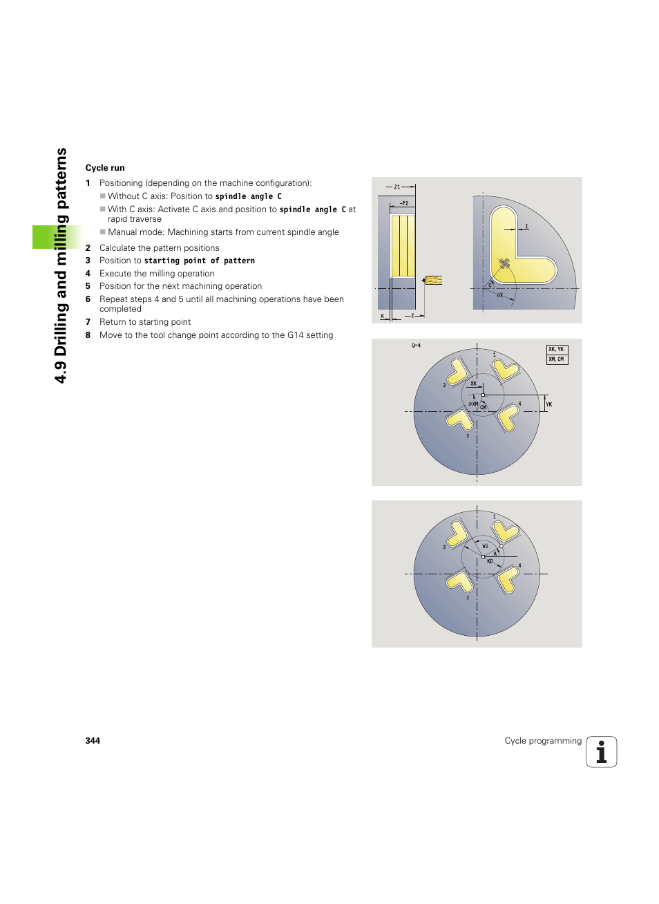 9 dr illing and milling pat ter ns | HEIDENHAIN SW 54843x-02 User Manual | Page 344 / 619