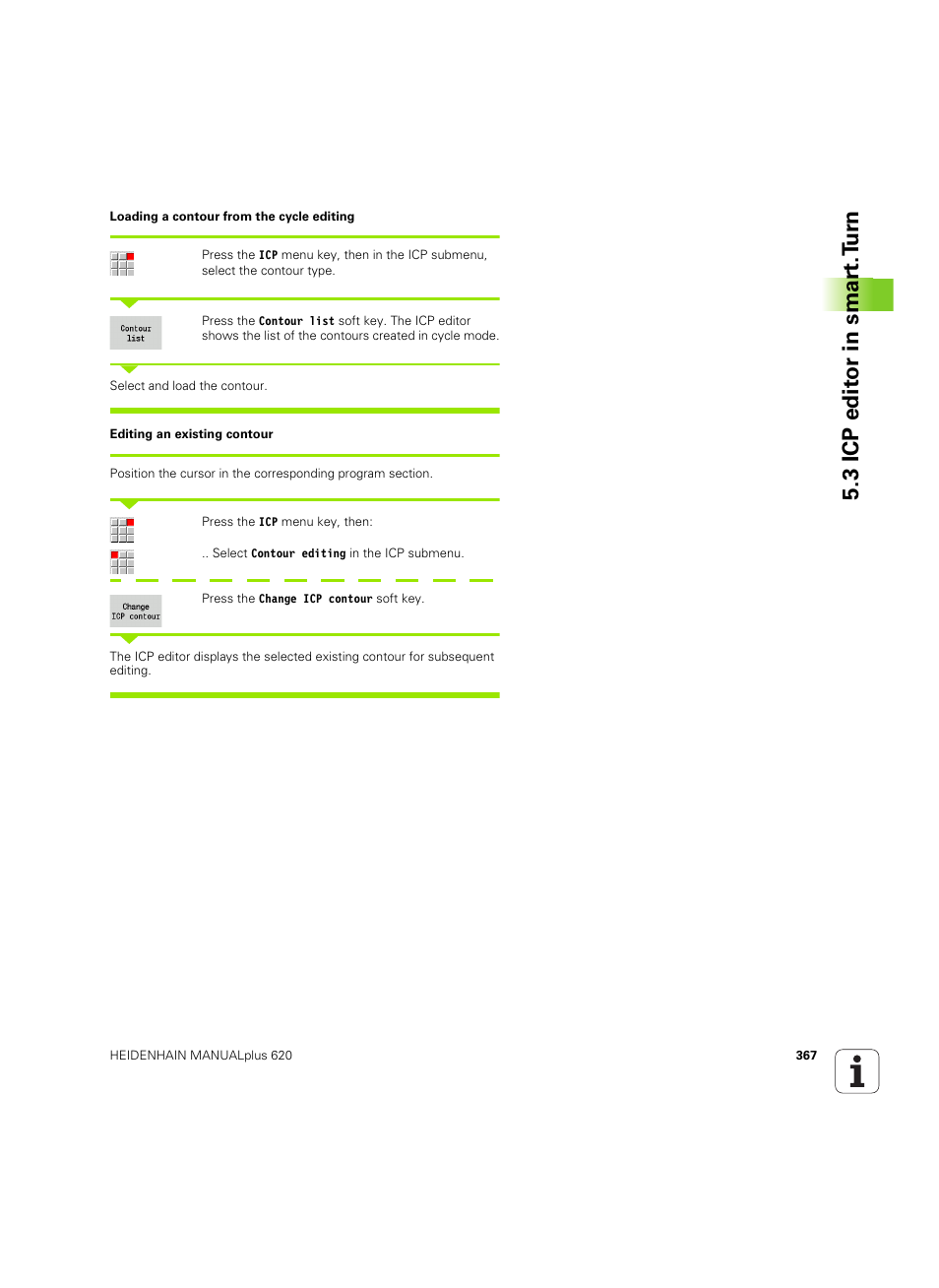 3 icp edit or in smar t.t u rn | HEIDENHAIN SW 54843x-02 User Manual | Page 367 / 619