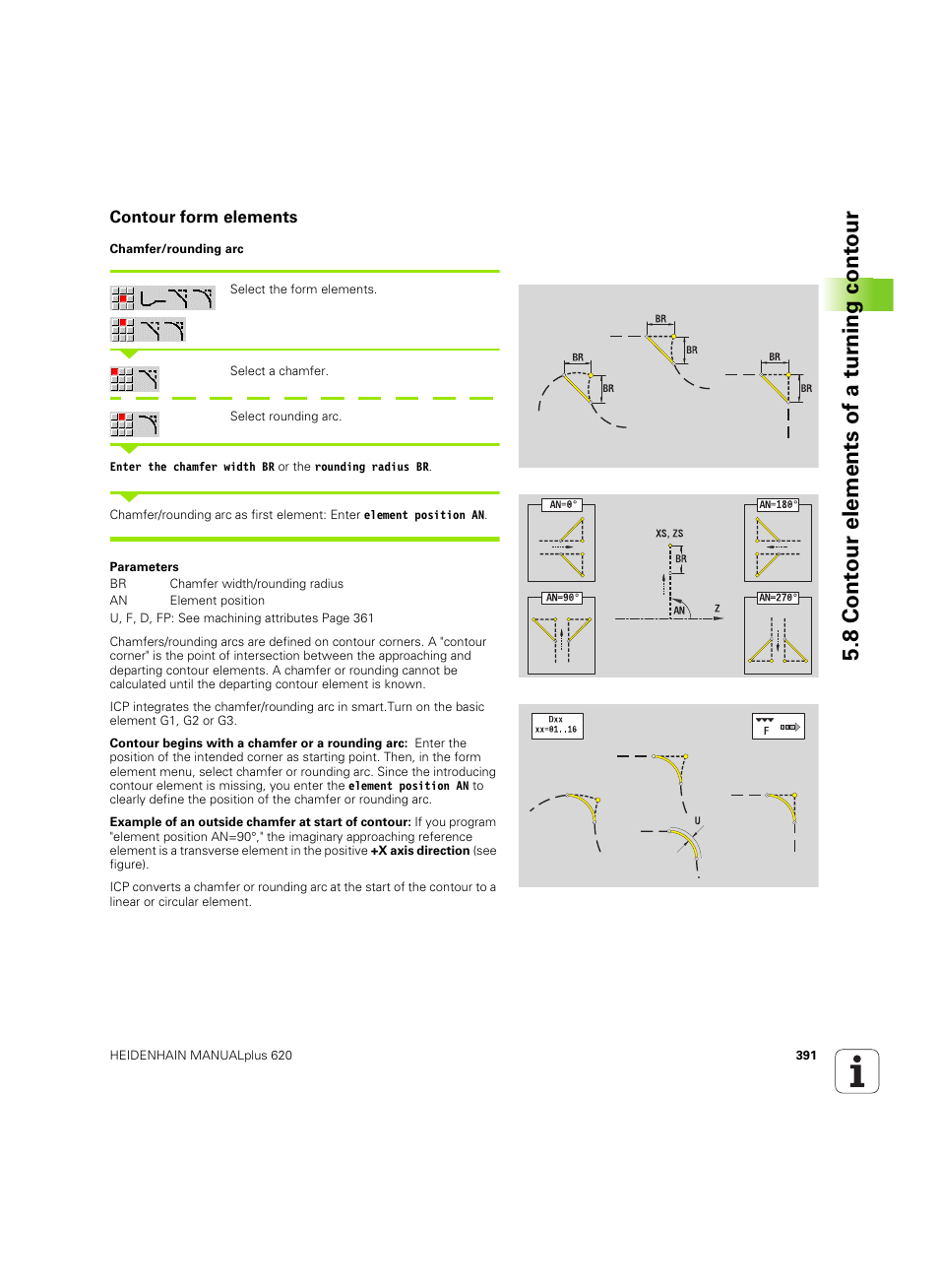 Contour form elements | HEIDENHAIN SW 54843x-02 User Manual | Page 391 / 619