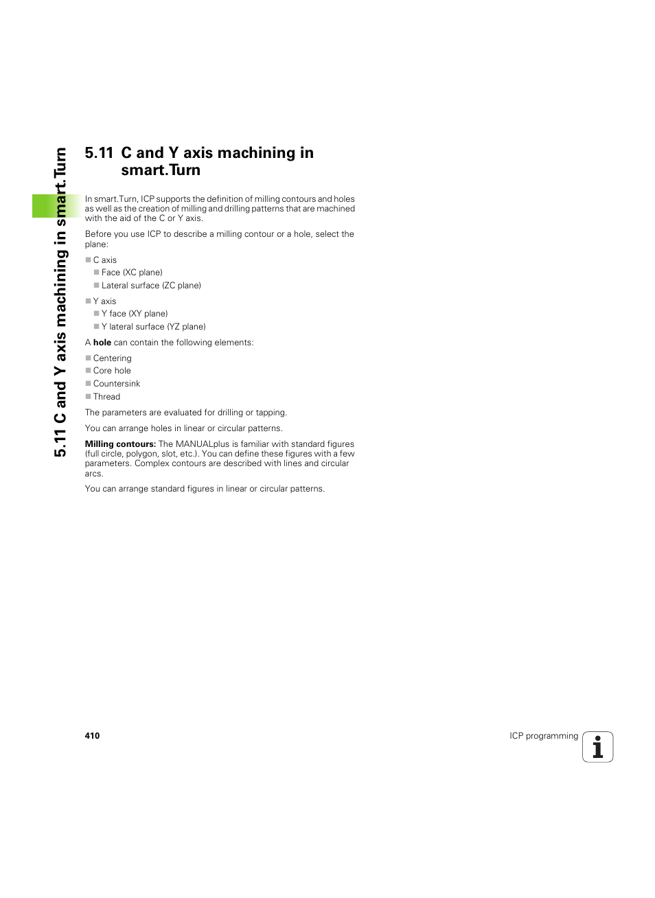 11 c and y axis machining in smart.turn | HEIDENHAIN SW 54843x-02 User Manual | Page 410 / 619
