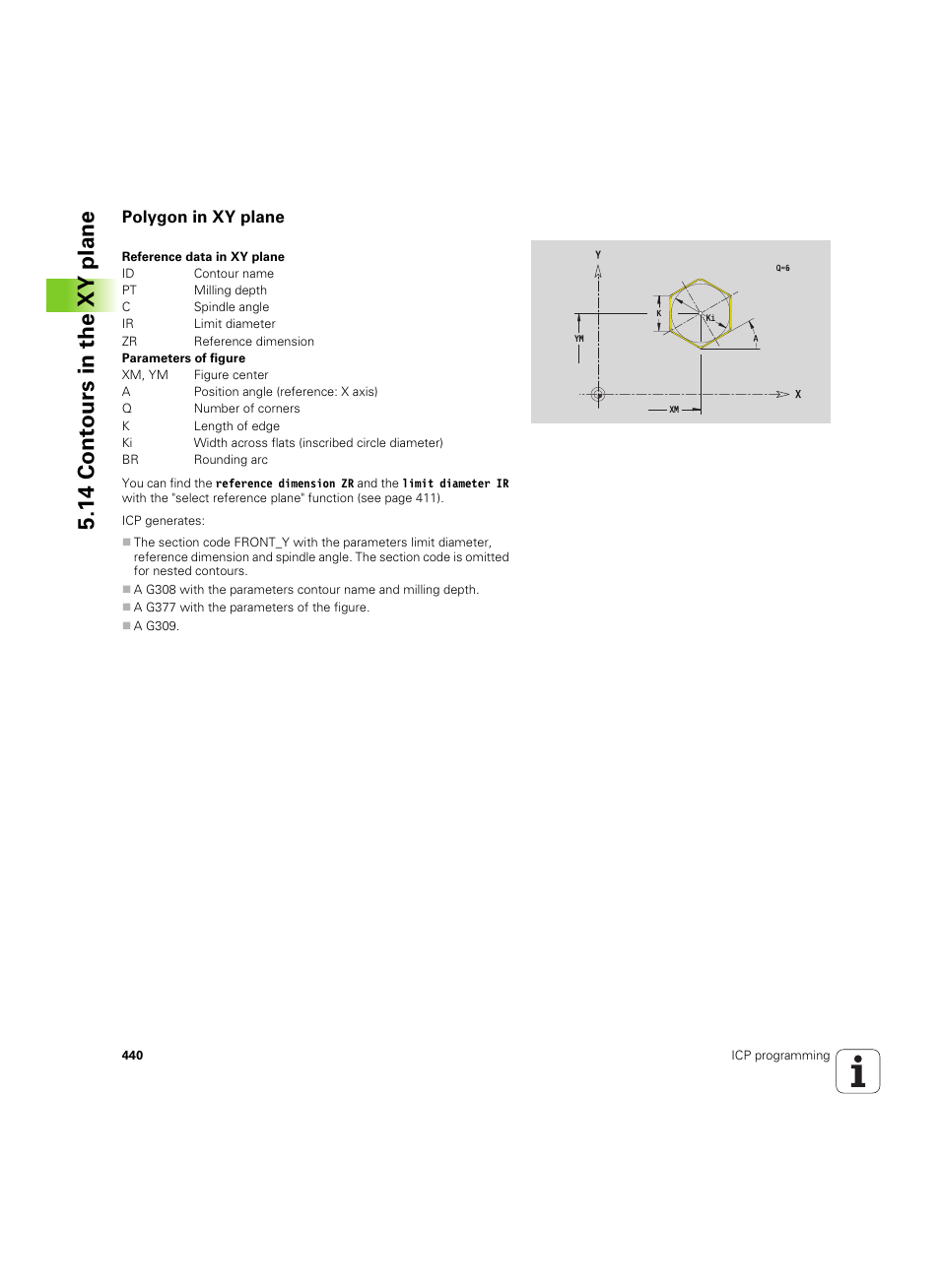 Polygon in xy plane, 14 cont ours in the xy plane | HEIDENHAIN SW 54843x-02 User Manual | Page 440 / 619