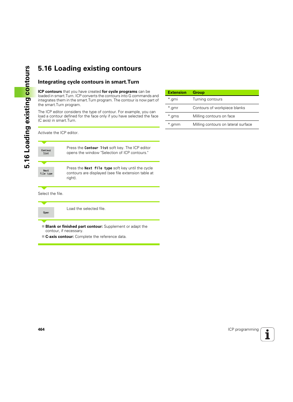 16 loading existing contours, Integrating cycle contours in smart.turn | HEIDENHAIN SW 54843x-02 User Manual | Page 464 / 619