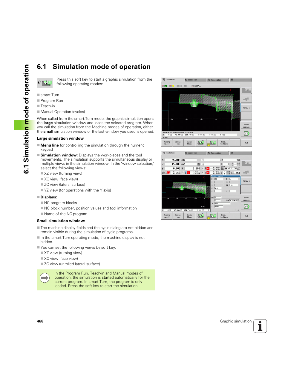 1 simulation mode of operation | HEIDENHAIN SW 54843x-02 User Manual | Page 468 / 619