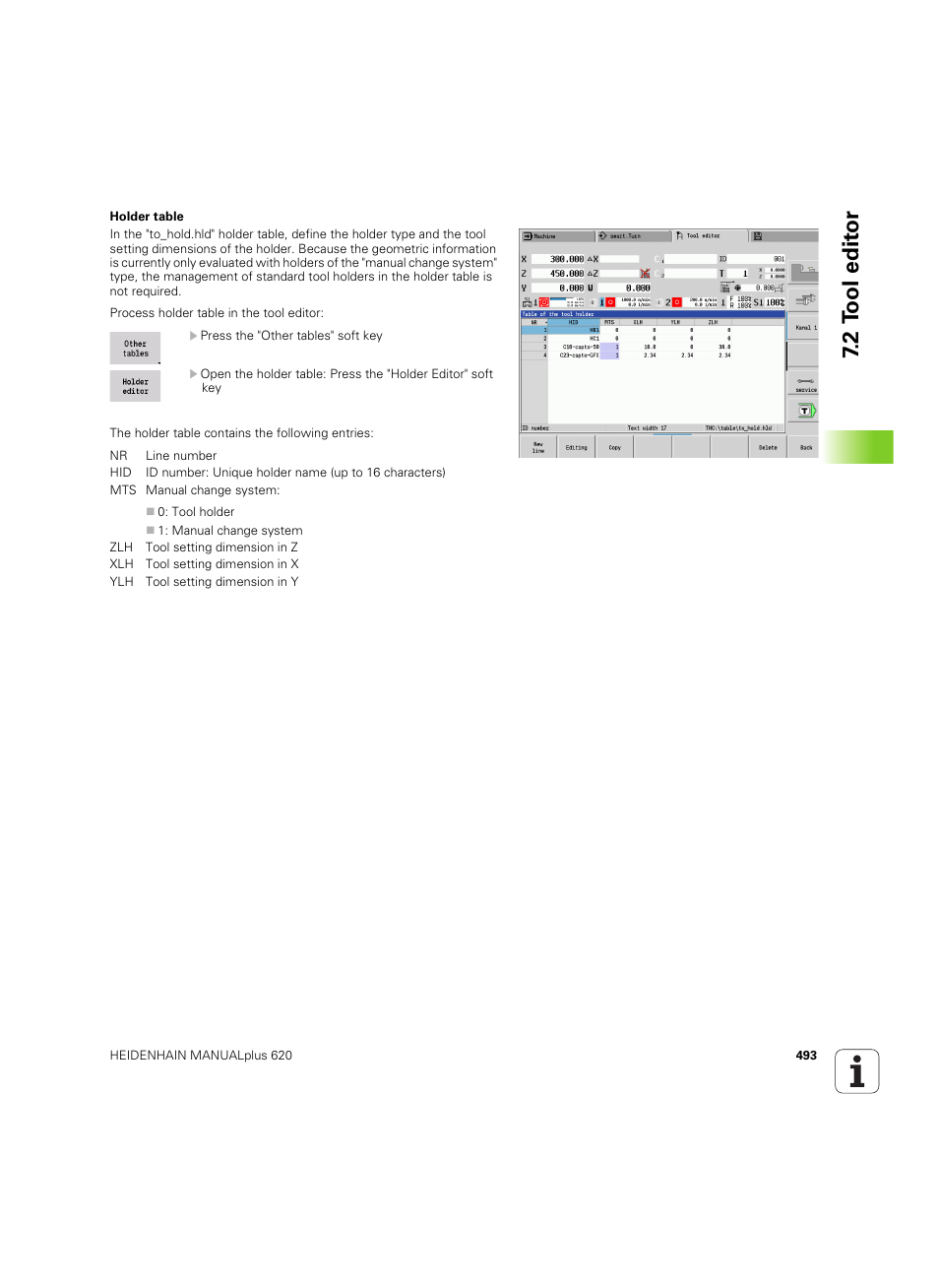 2 t ool edit or | HEIDENHAIN SW 54843x-02 User Manual | Page 493 / 619