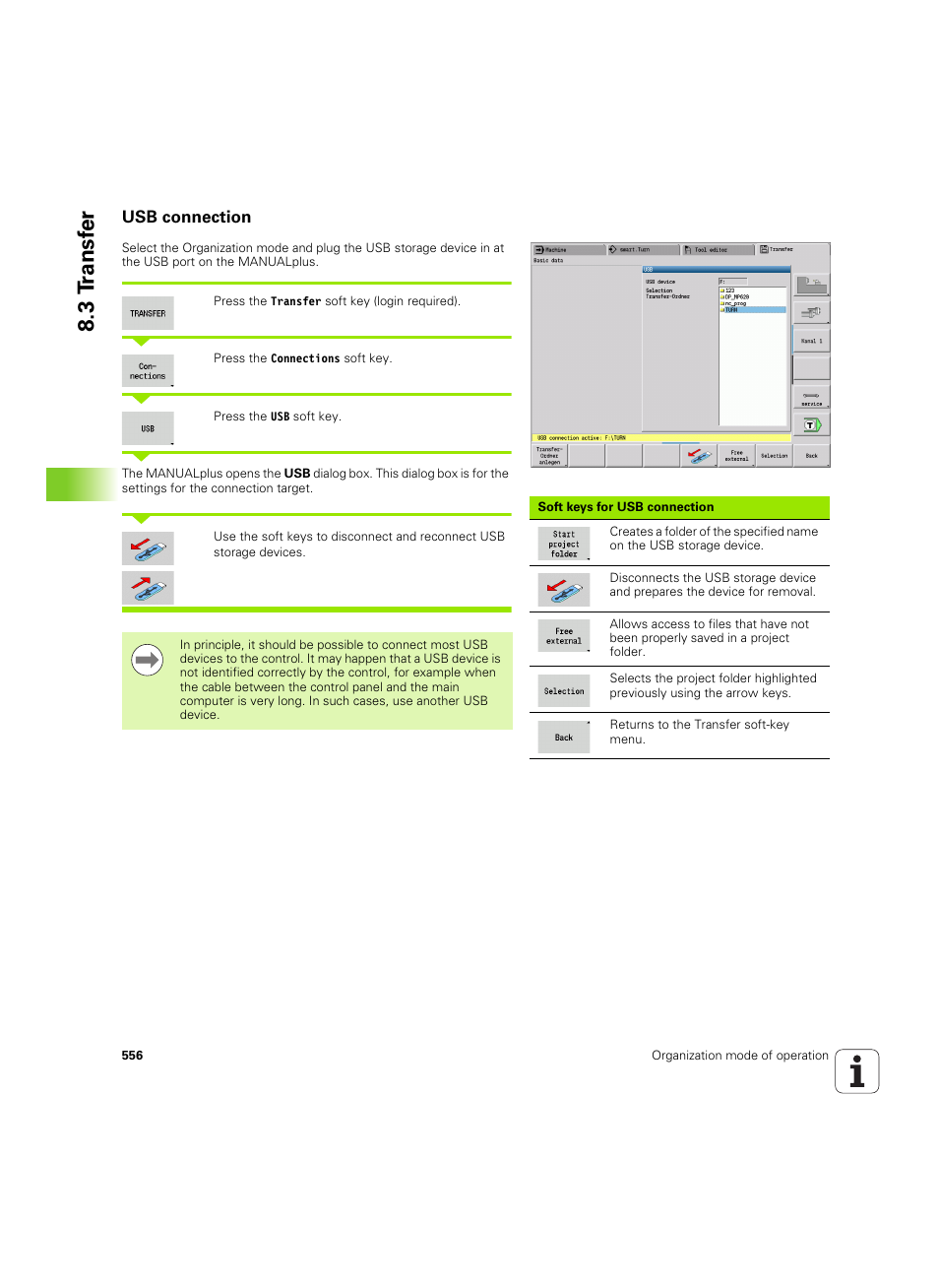 Usb connection, 3 t ransf er | HEIDENHAIN SW 54843x-02 User Manual | Page 556 / 619